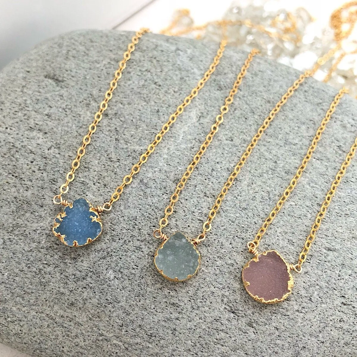 Itty Bitty Druzy Necklace