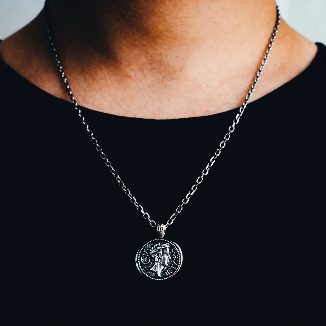 Julius Caesar Pendant - Ancient Silver