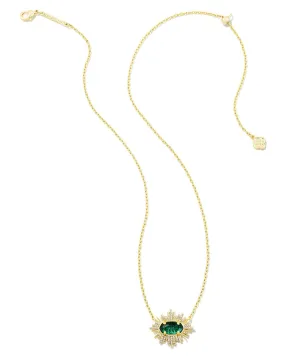 Kendra Scott Winter 2023 Grayson Sunburst Frame Short Necklace