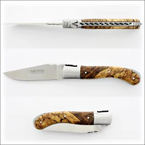 Laguiole Sport Classic Folding Knife Burled Beech End-Grain