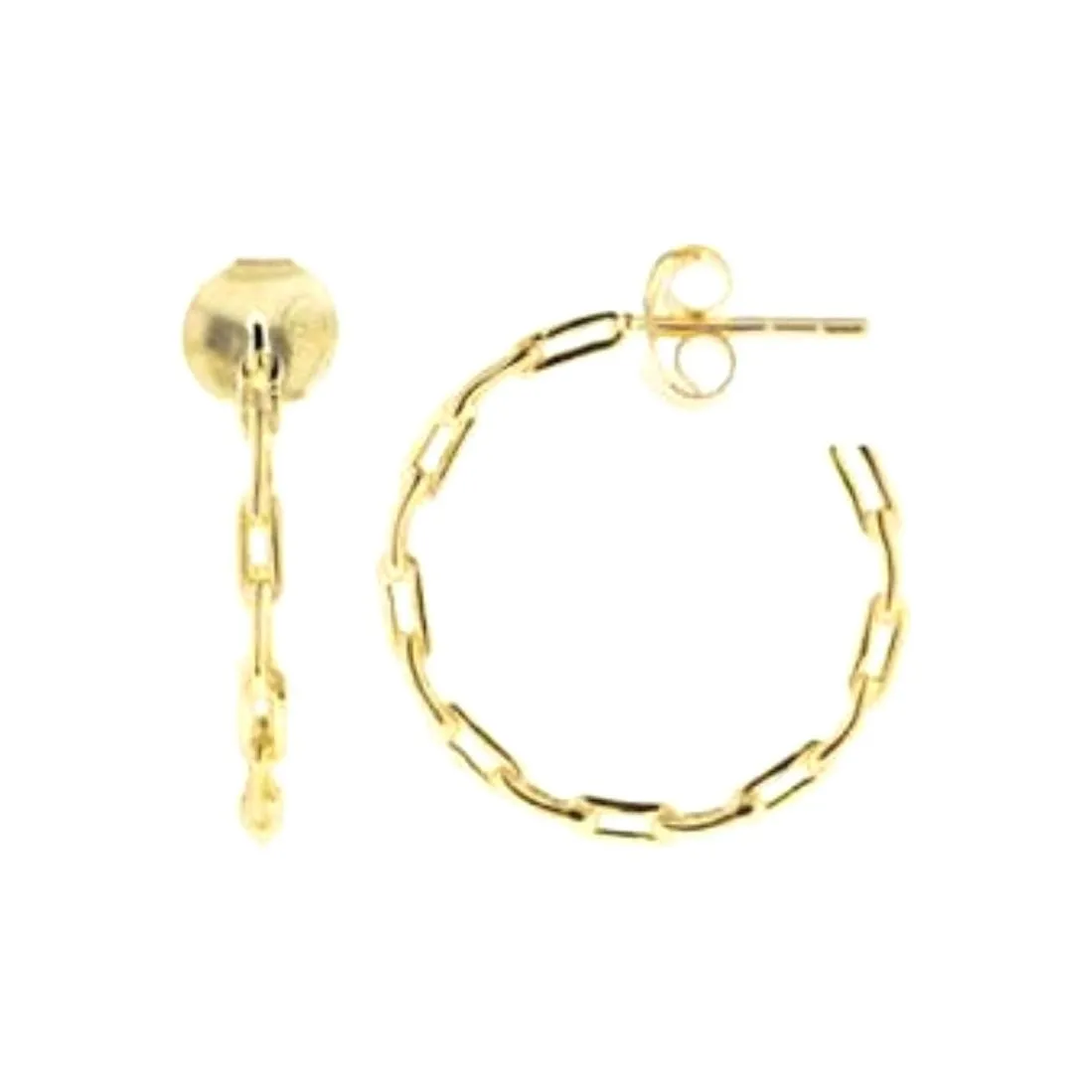 Laura Chain Loop Hoop Earrings