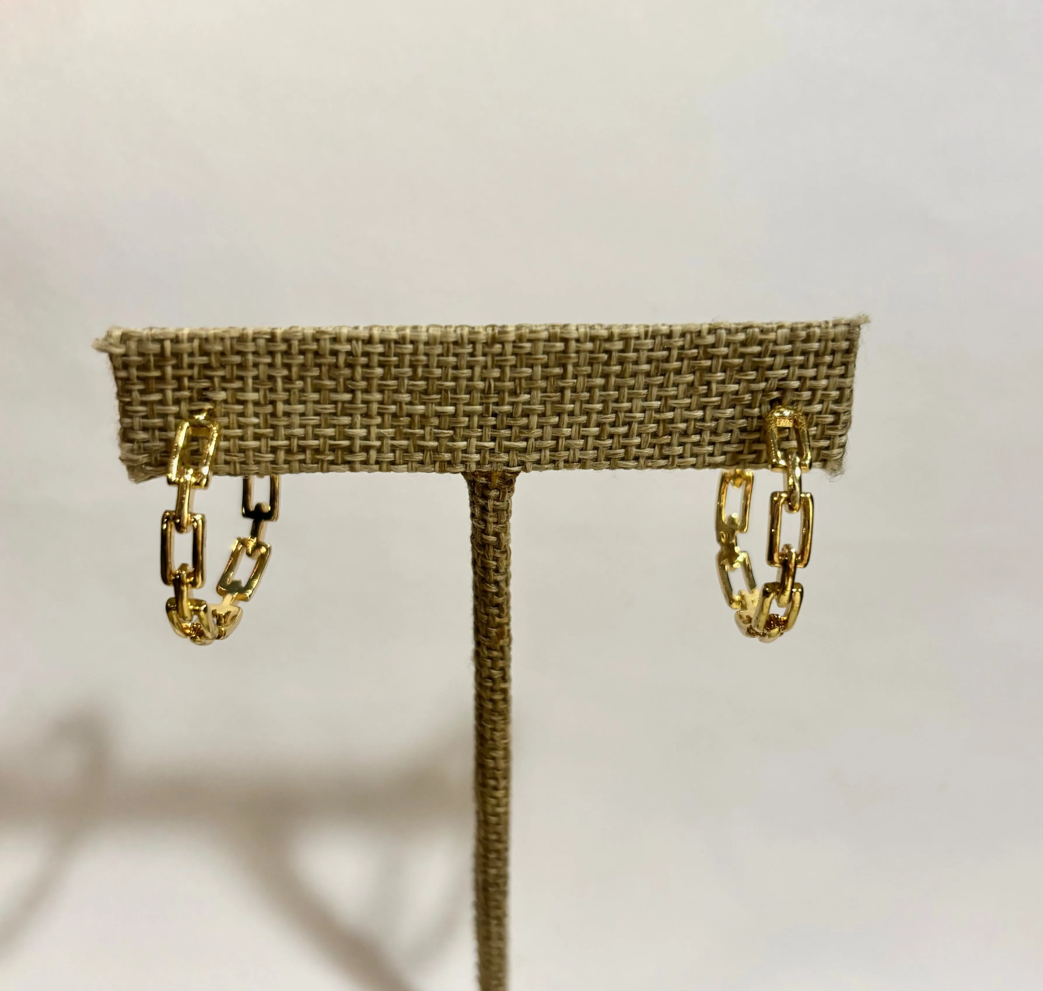 Laura Chain Loop Hoop Earrings