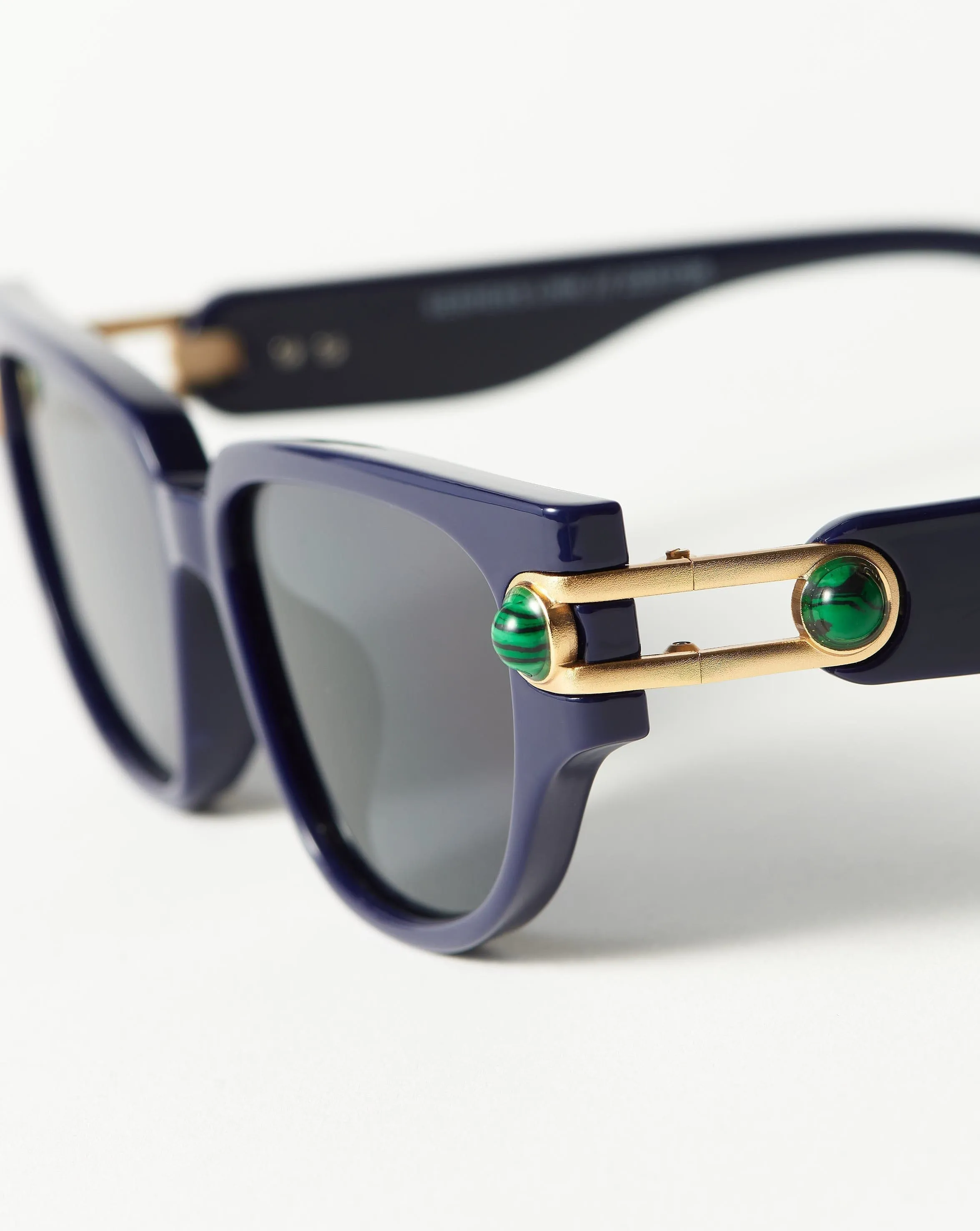 Le Specs Serpens Link Cat-Eye Sunglasses | Navy/Malachite