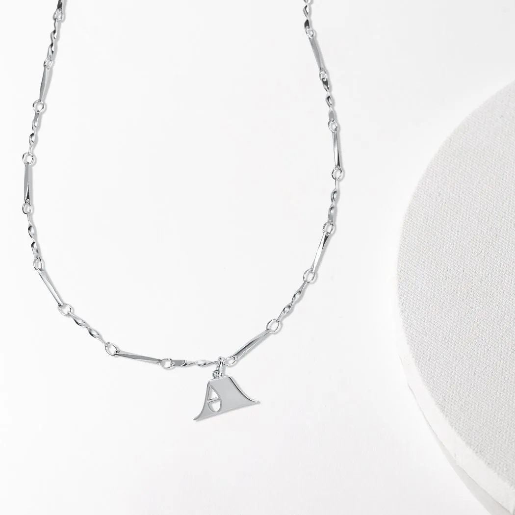 Letter Necklace (A) - Silver