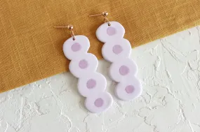 Lilac Dot Statement Earrings