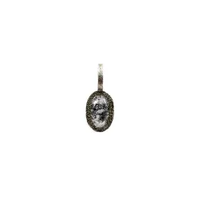 Medium Oval Rose Cut Diamond Charm