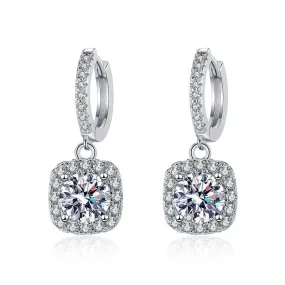 Moissanite Diamond Drop Earrings