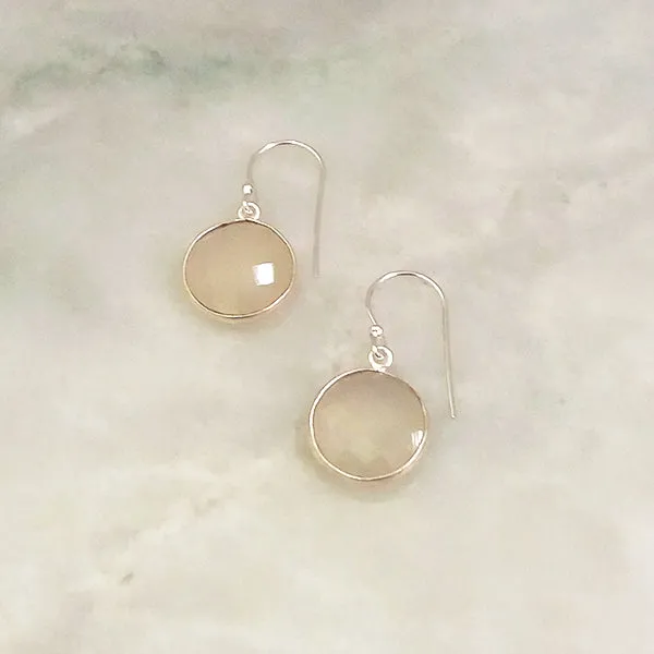 Moonstone Single Drop Hook Earrings