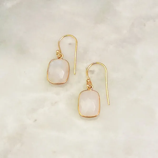 Moonstone Single Drop Hook Earrings