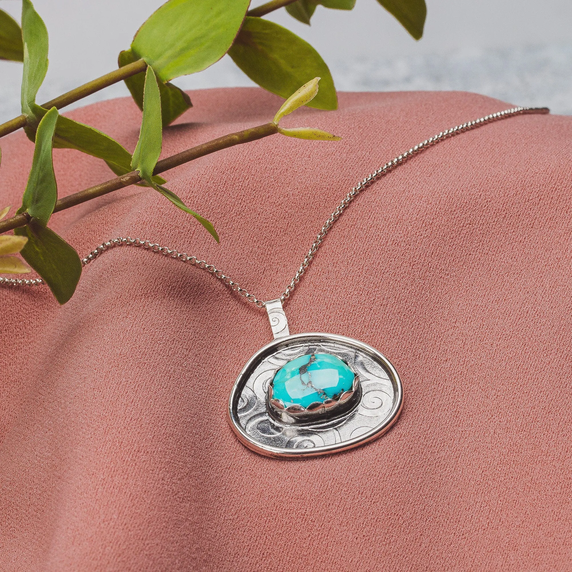 Morenci Turquoise Gemstone Necklace