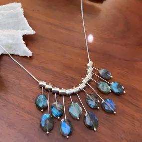 Multi Pivot labradorite necklace