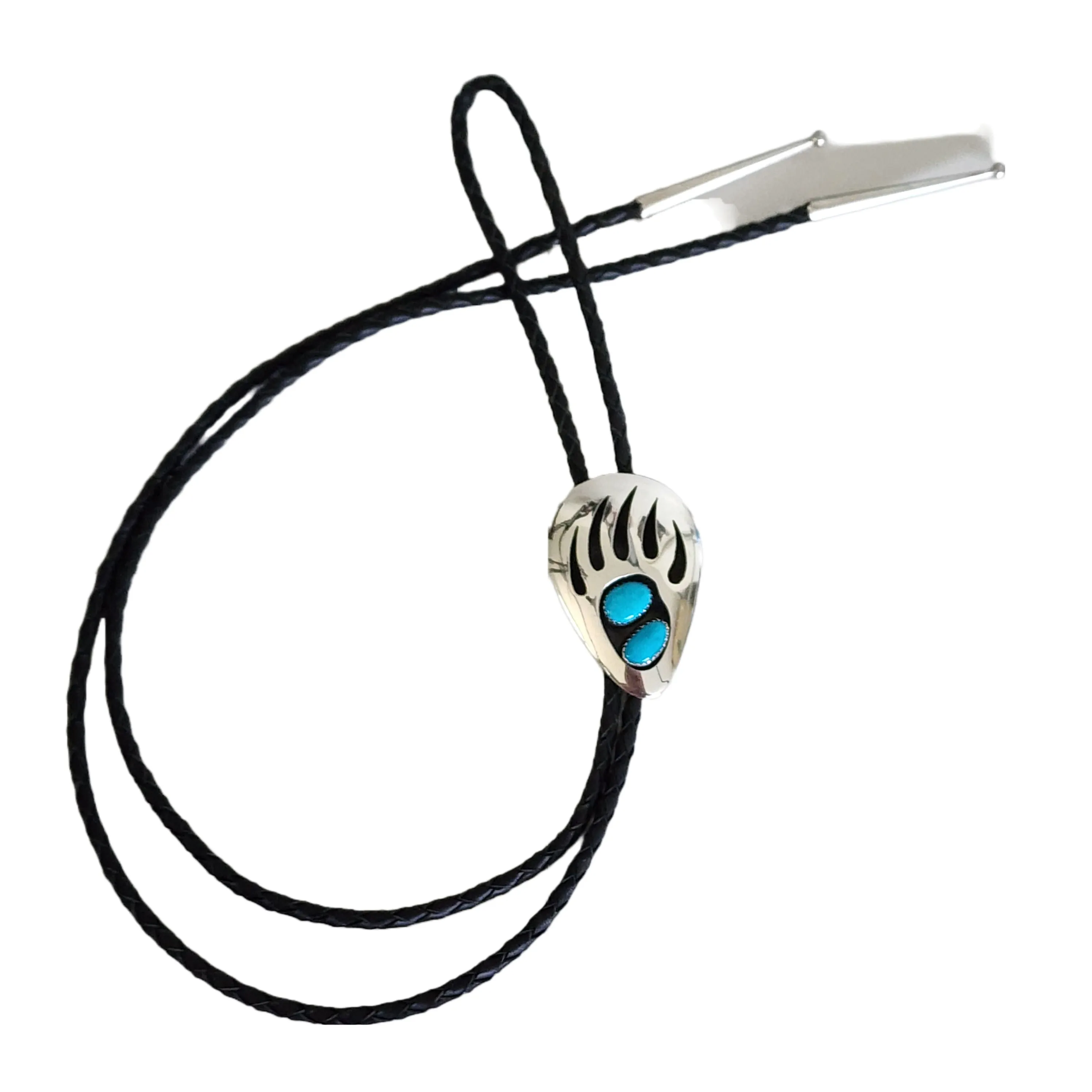 Navajo Bear Paw Bolo Tie