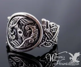 Odin's Ravens and Wolves Ring