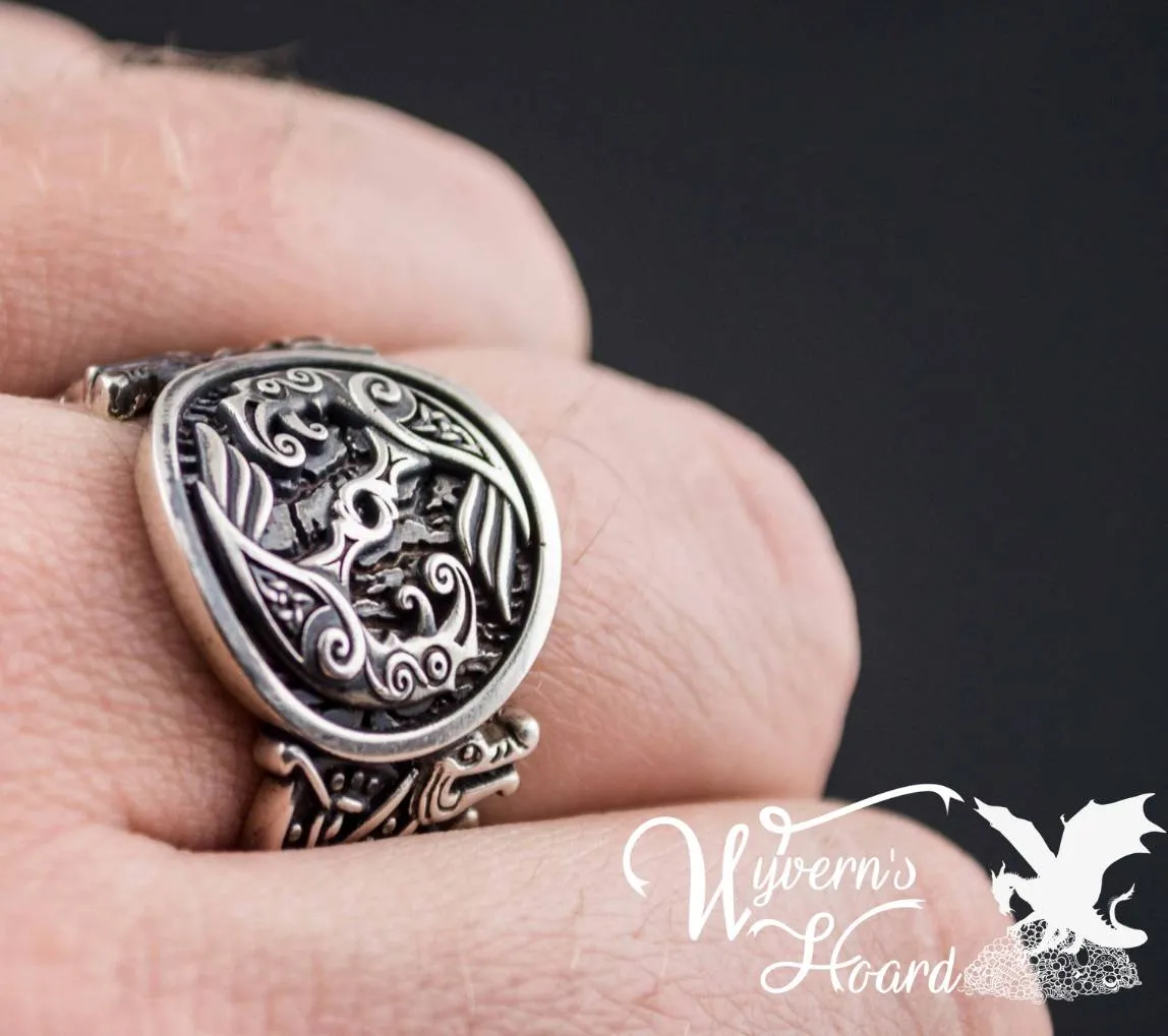 Odin's Ravens and Wolves Ring