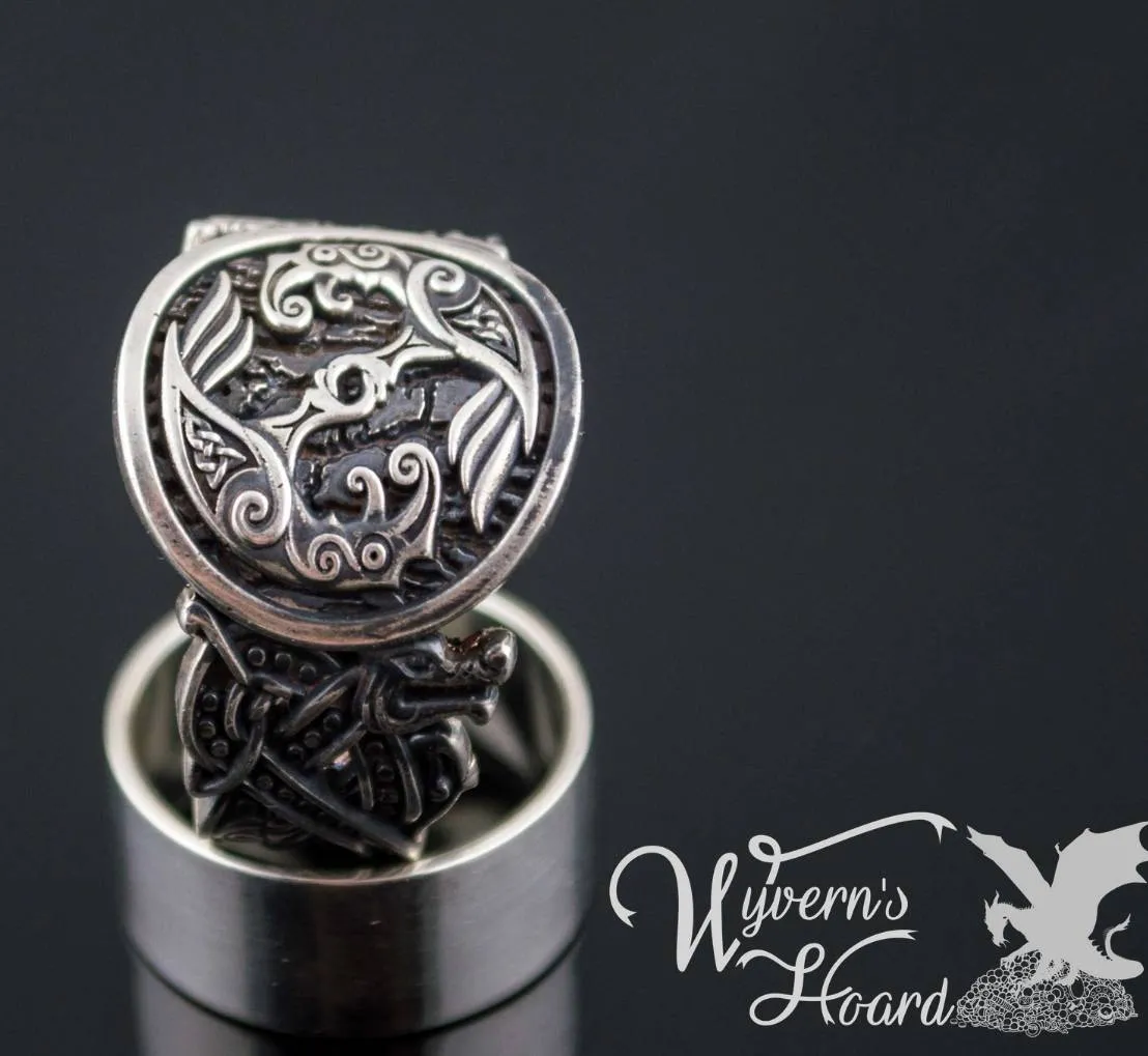 Odin's Ravens and Wolves Ring