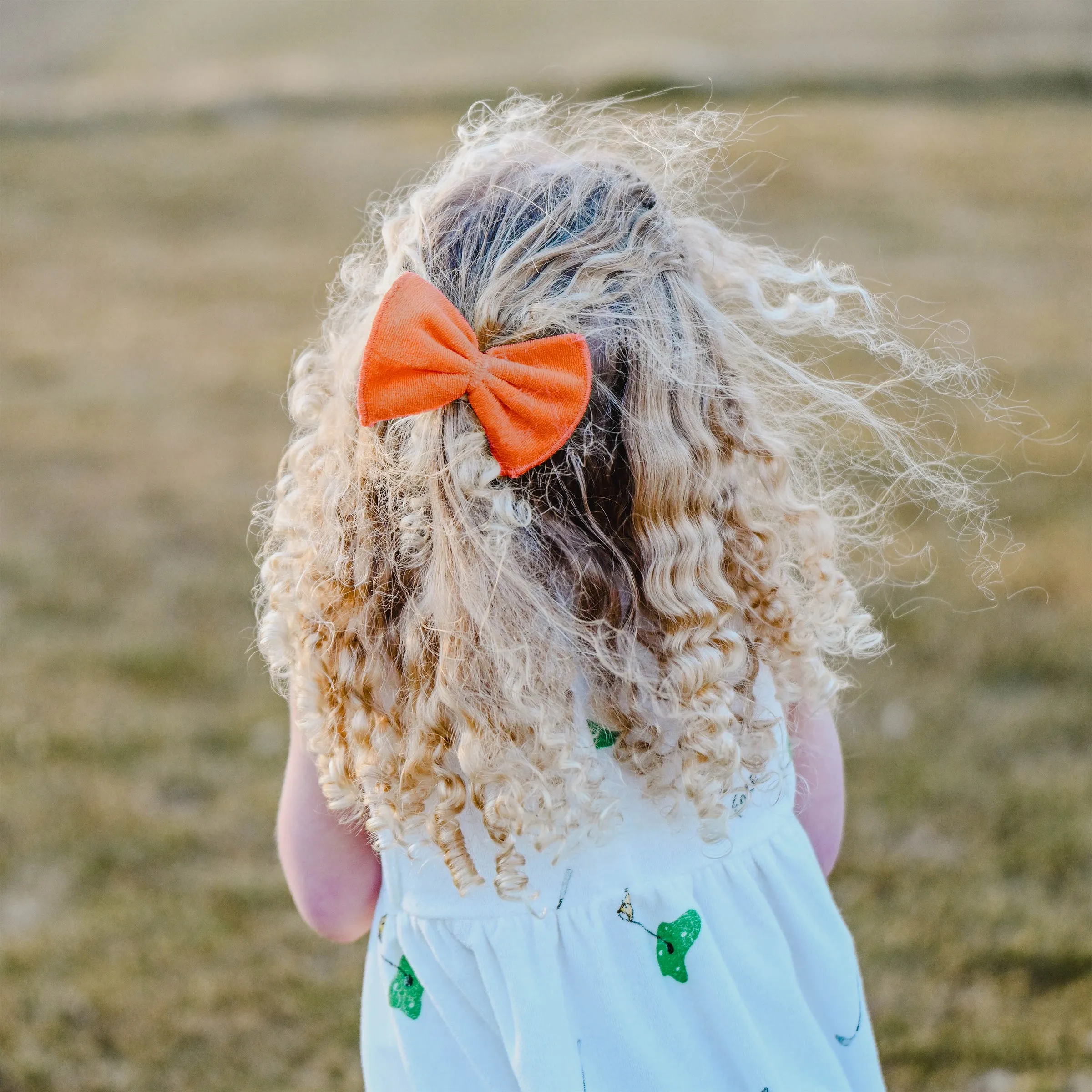 oh baby! Cotton Terry Bow Nylon Headband - Dreamsicle