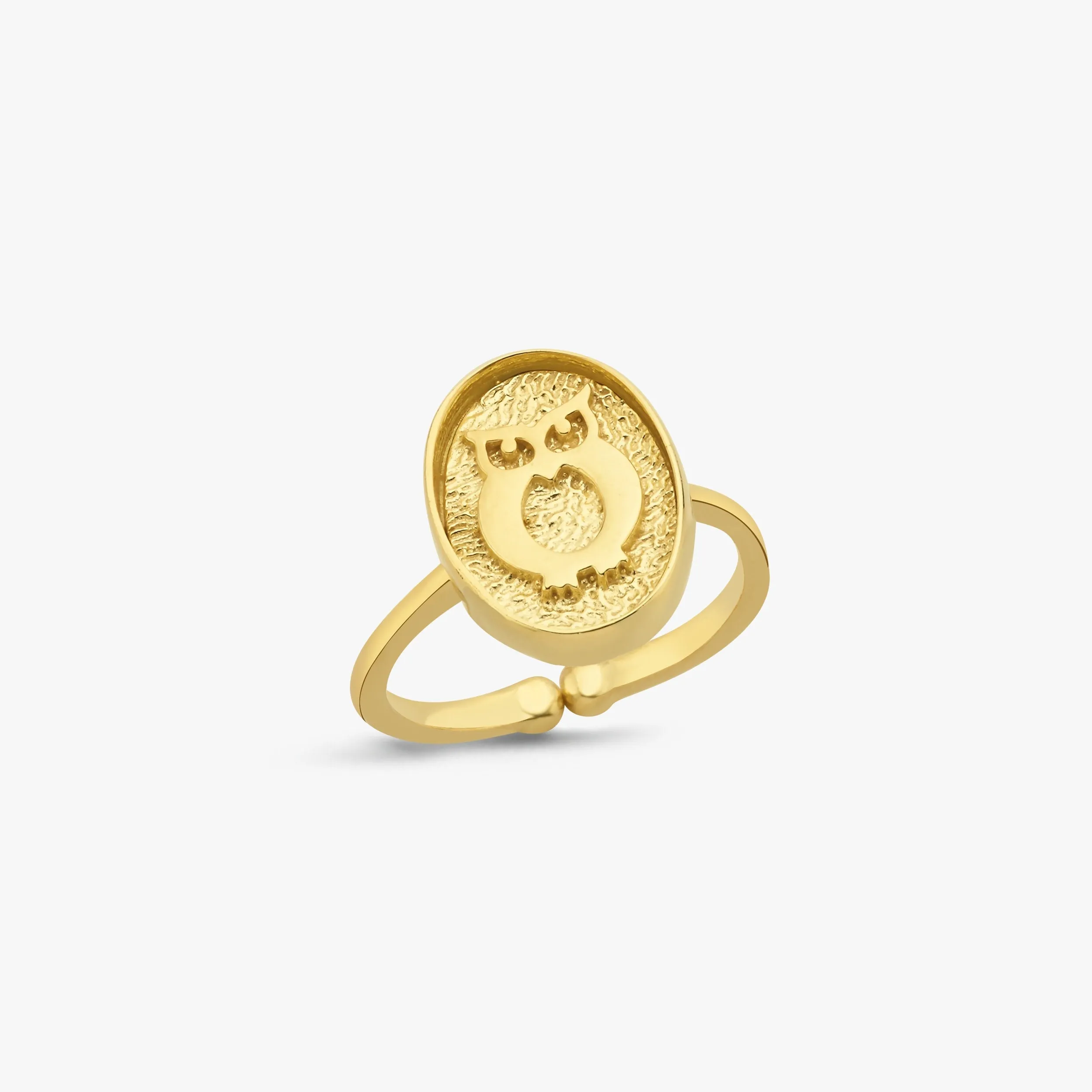 Owl Ring | 14K Gold Vermeil