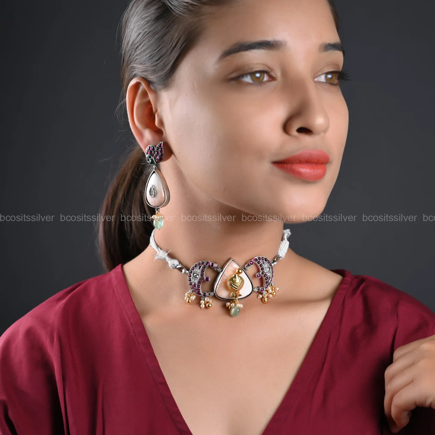 Oxidized Choker - 1182