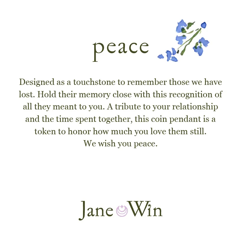 PEACE JW Small Pendant Coin in Silver