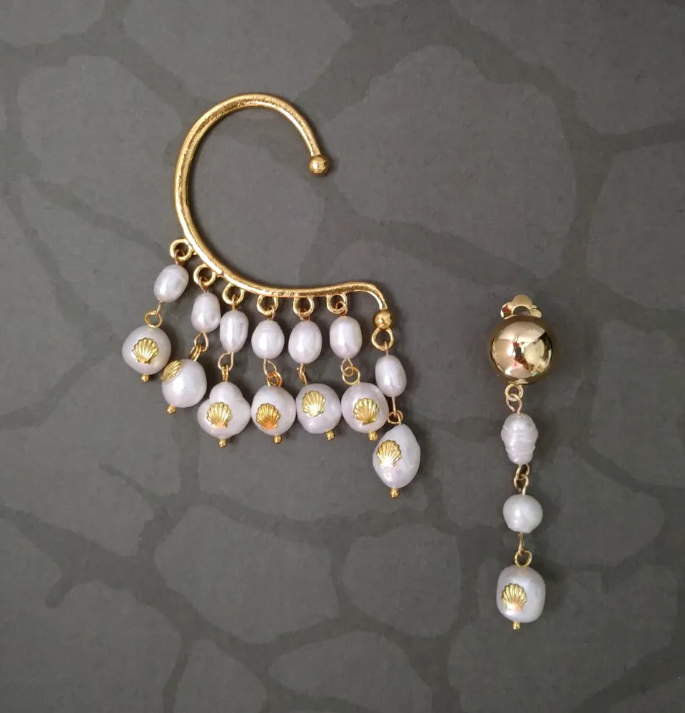 Pearl Drop Ear Cuff