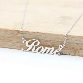 Personalised Sterling Silver Name Necklace - Font 11