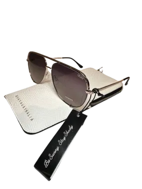 QUAY Metallic Polarized High Key Aviator Sunglasses One Size