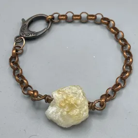 Raw Citrine gemstone Bracelet