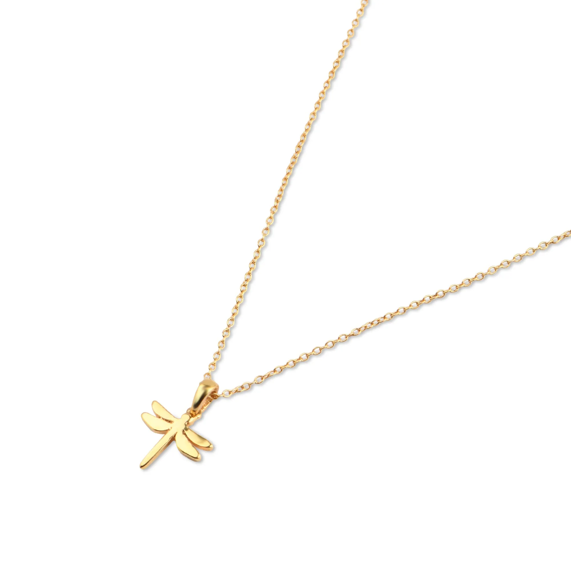 Real Gold Plated Z Dragonfly Necklace For Women By Accessorize London