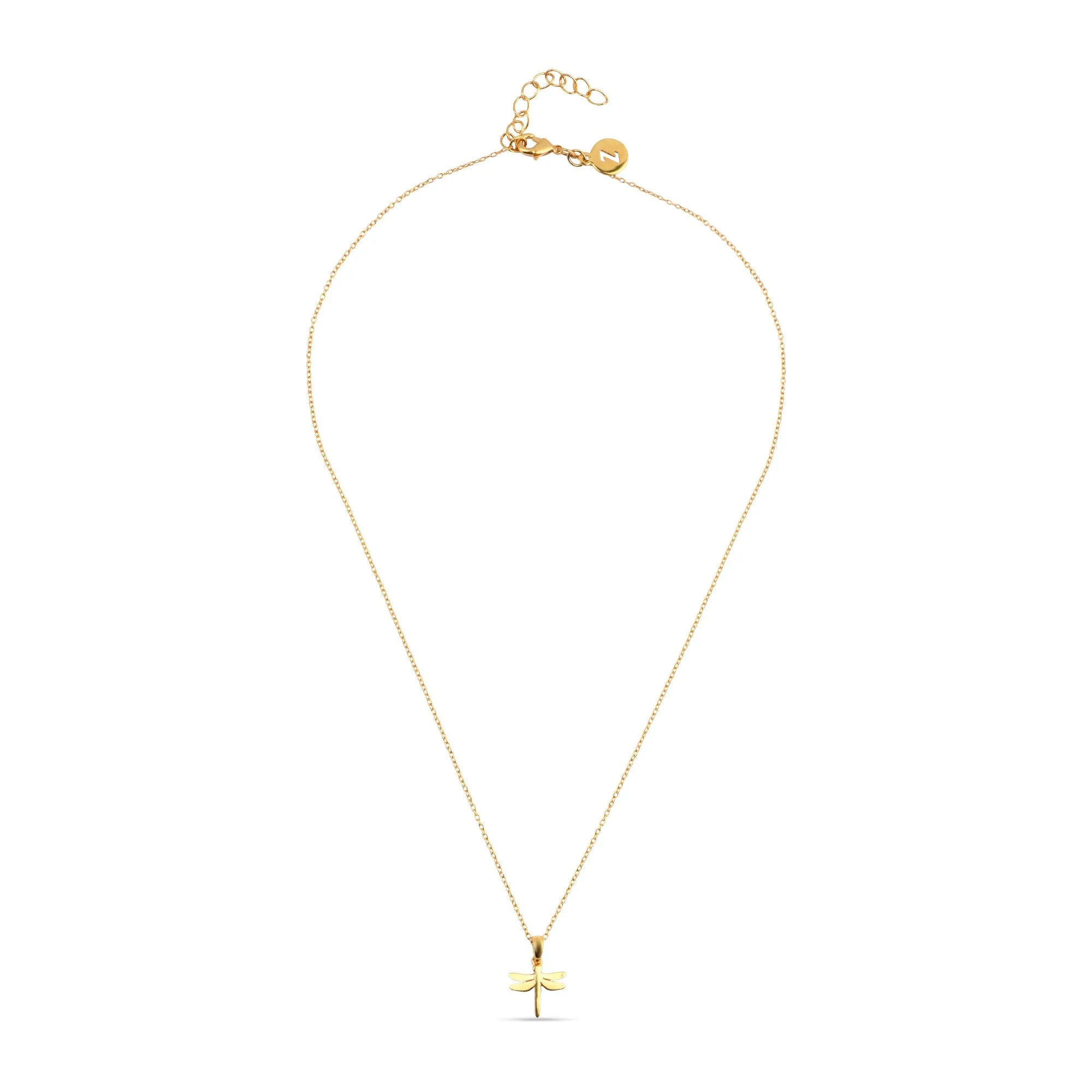 Real Gold Plated Z Dragonfly Necklace For Women By Accessorize London