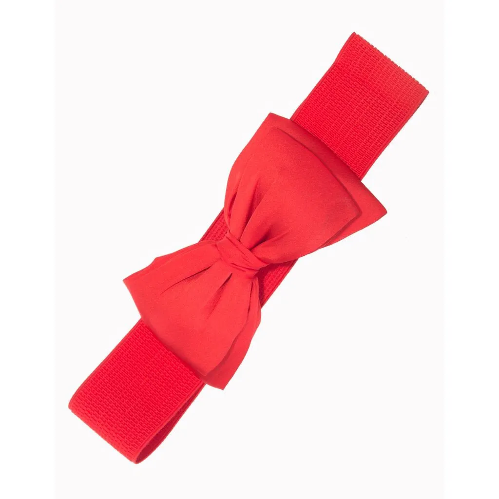 Red Vintage Bow Belt