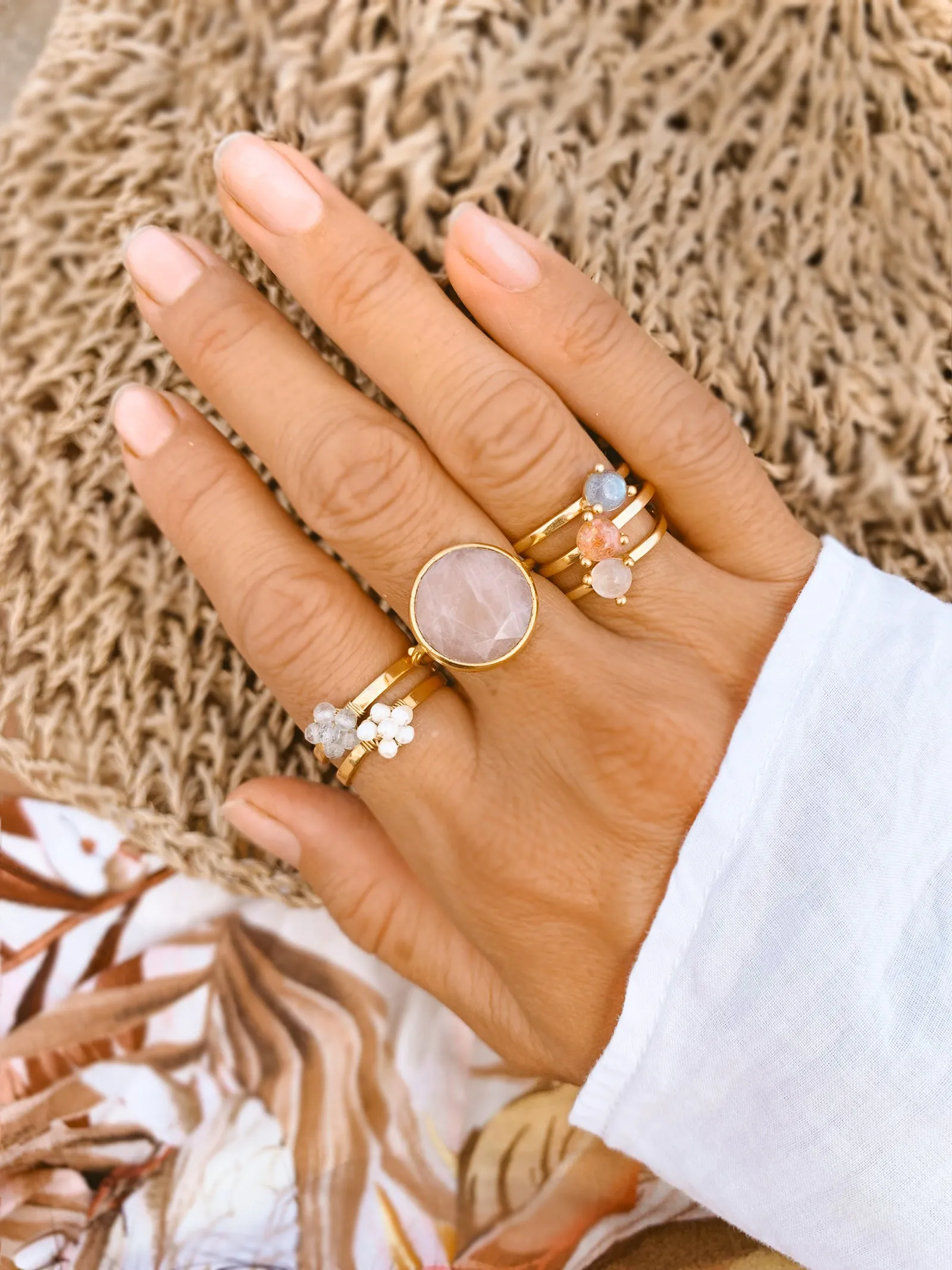 RING MARY ROSE QUARTZ