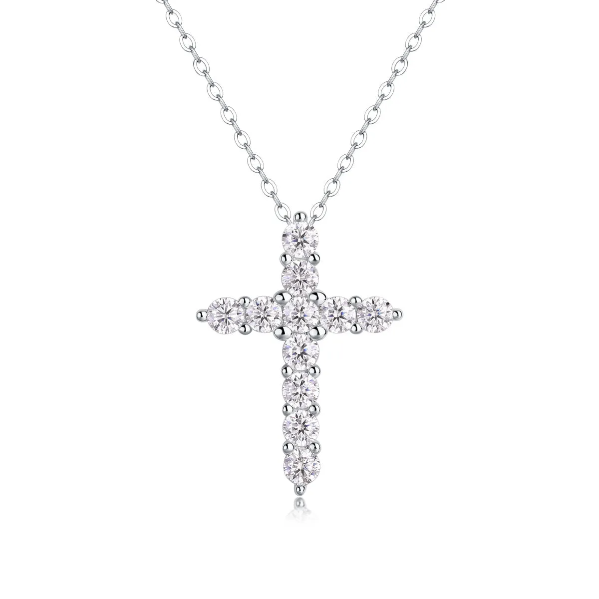 S925 Moissanite Mini Cross Necklace