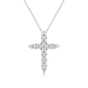 S925 Moissanite Mini Cross Necklace