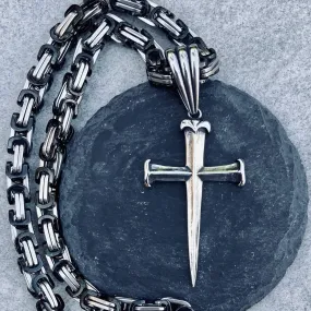 Sanity's Spike Cross Pendant - Necklace (730)