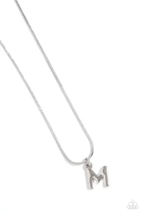 Seize the Initial - Silver - M Necklace