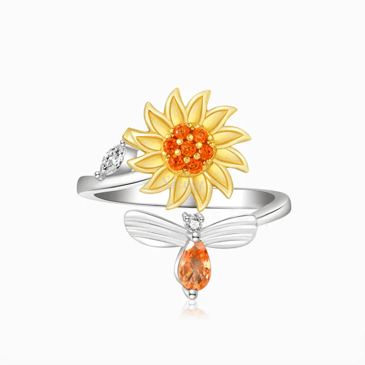 Siciry Sunflower Fidget Rings