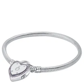 Sporty Sterling Silver Charm Bracelet For Women