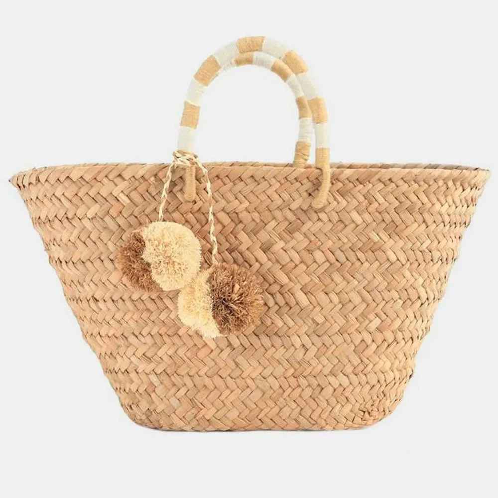 St Tropez Natural Woven Straw Tote