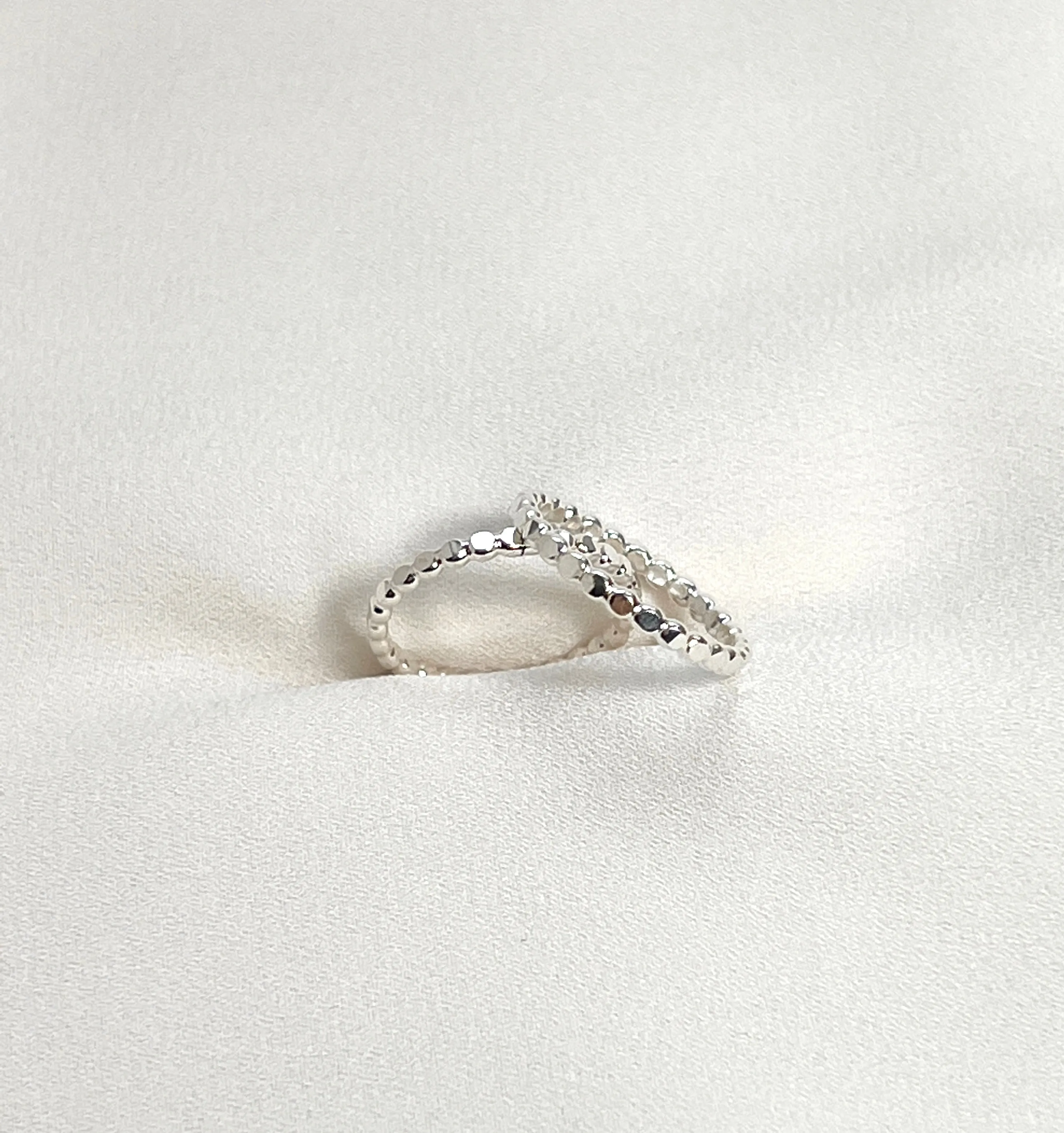 Sterling Silver Flat Dot Ring