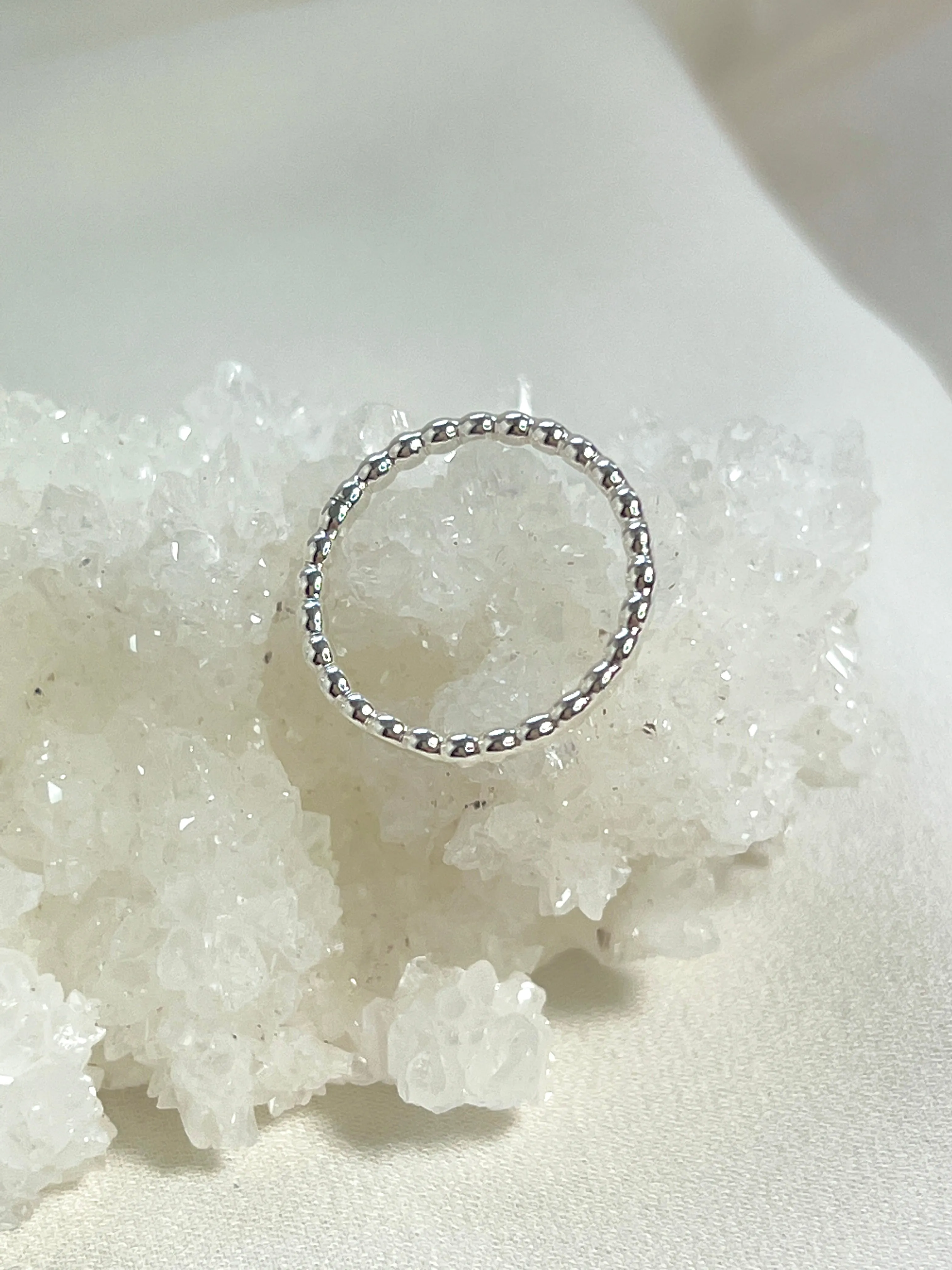 Sterling Silver Flat Dot Ring