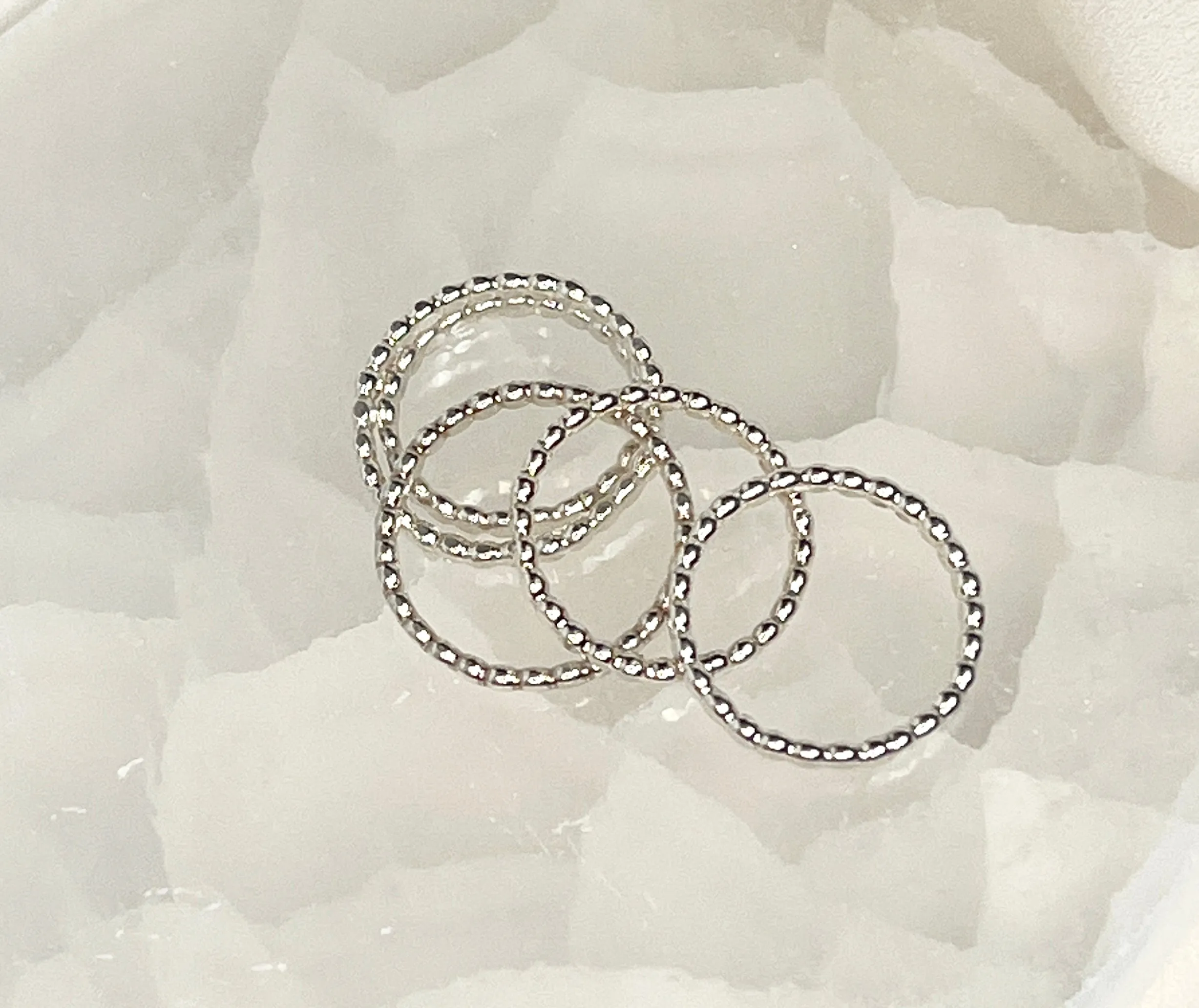 Sterling Silver Flat Dot Ring