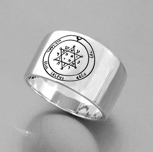 Sterling silver Solomon Seal Ring  for tranquility & equilibrium. Ring for Woman.