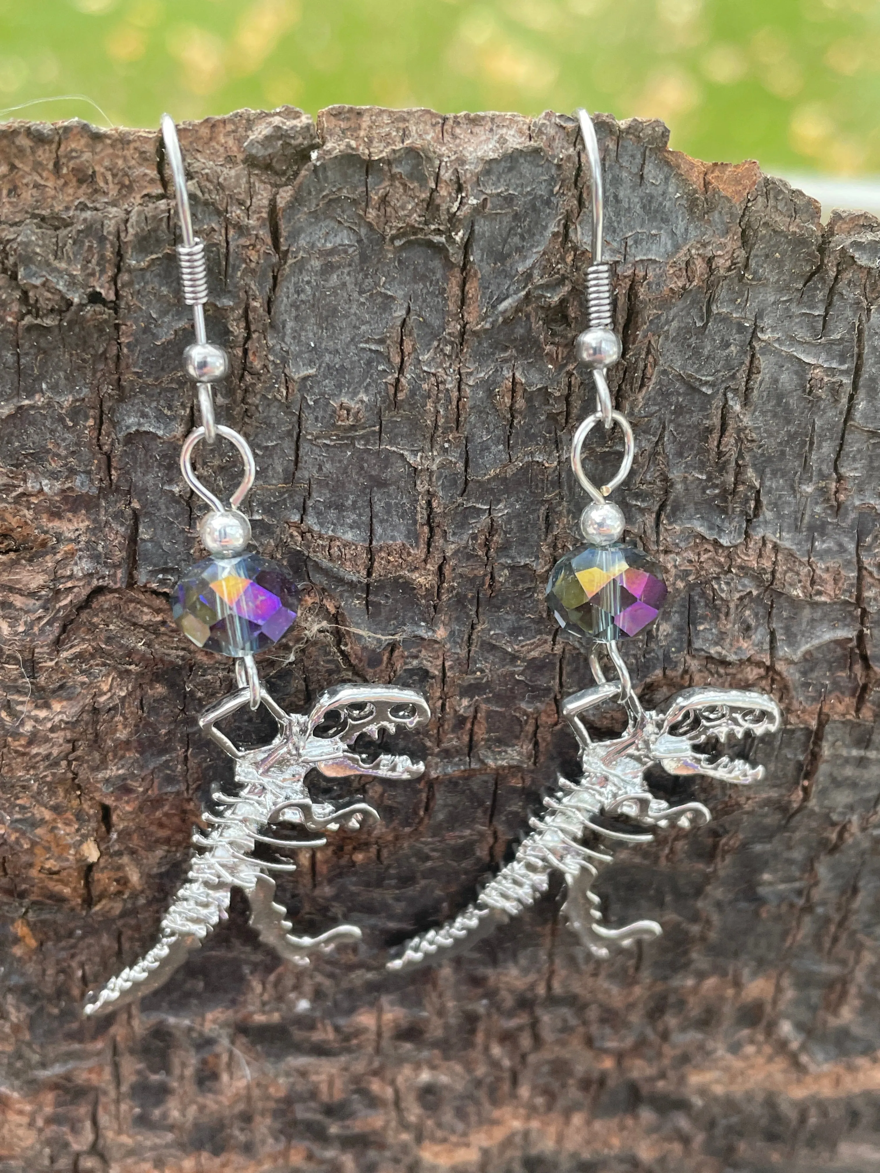 T-Rex Skeleton Earrings