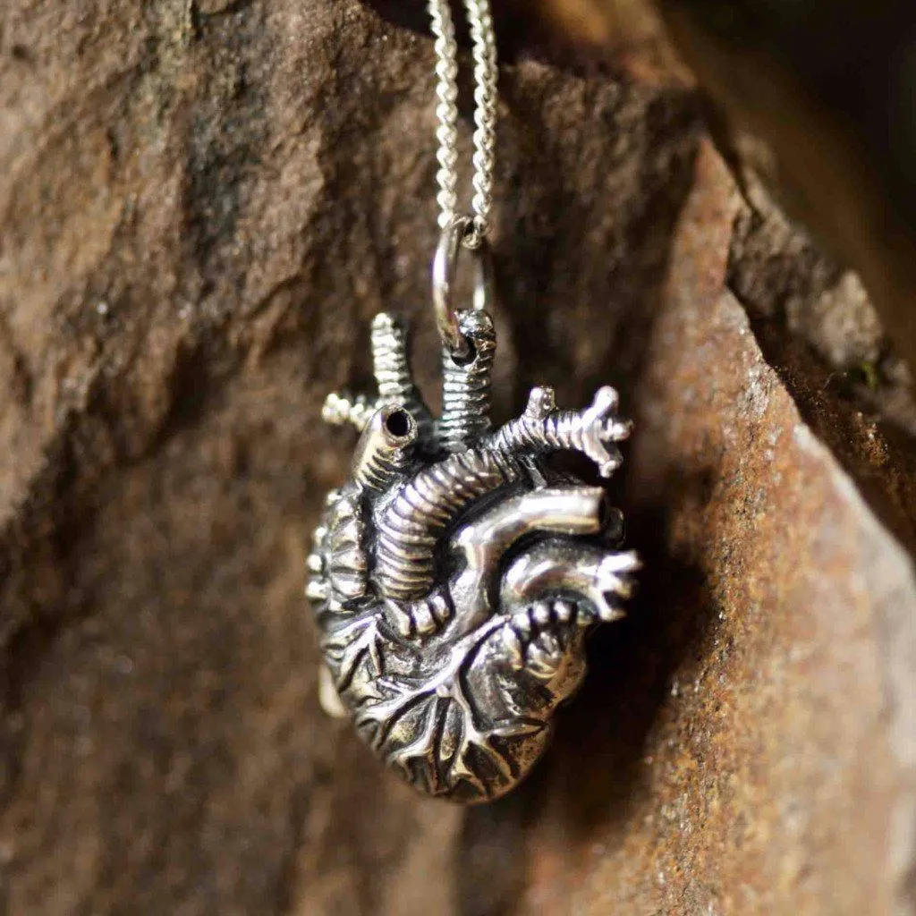 Tiny Anatomical Heart Pendant