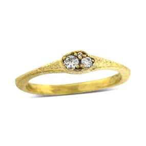 Tiny Single Dew Pond Diamond Ring in gold