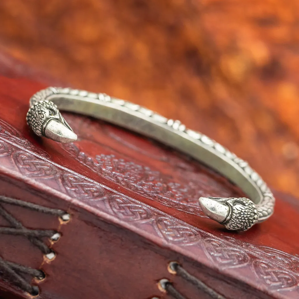 Vedrfolnir Silver Plated Bronze Arm Ring