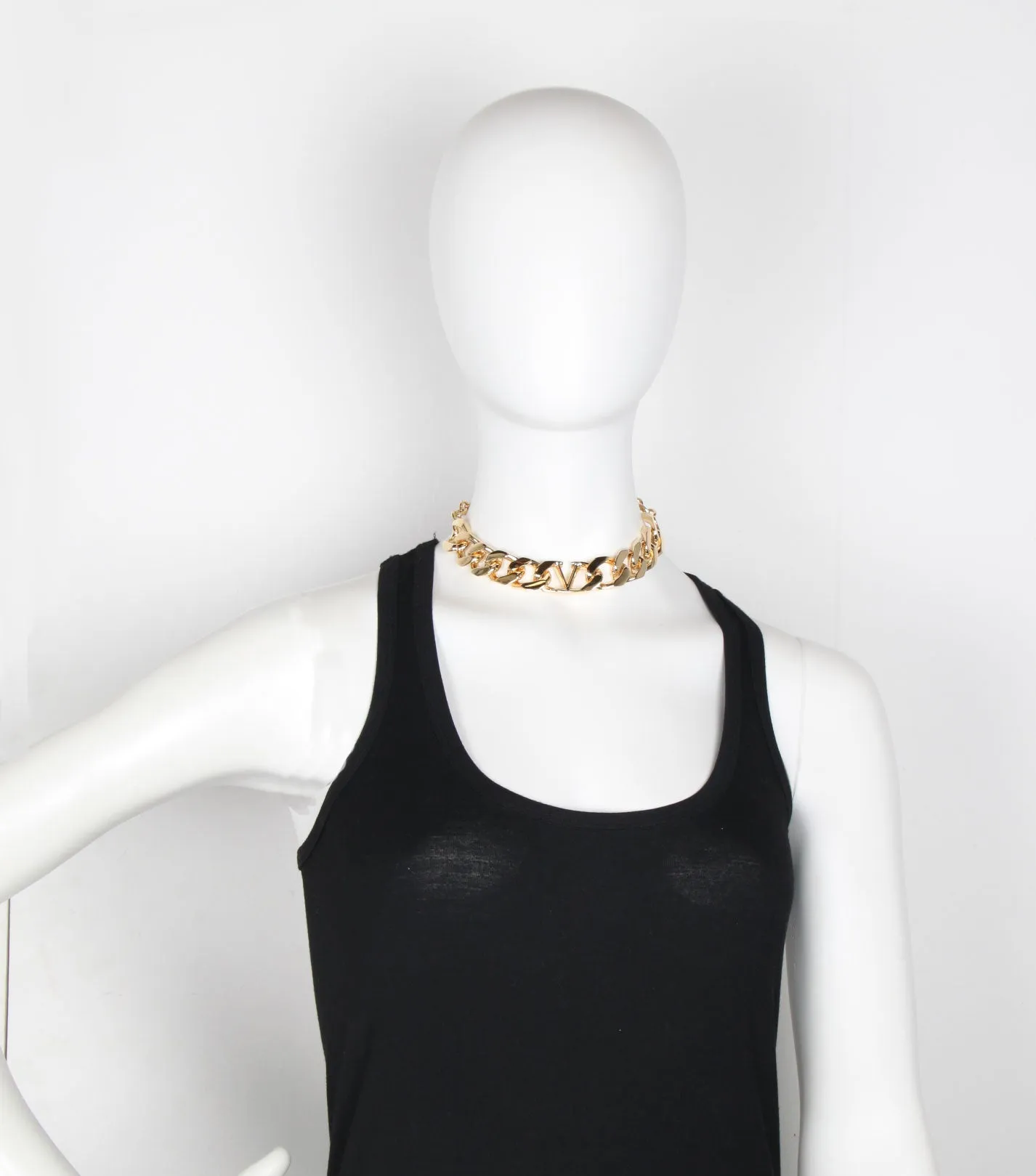 VLOGO Choker Necklace, Gold