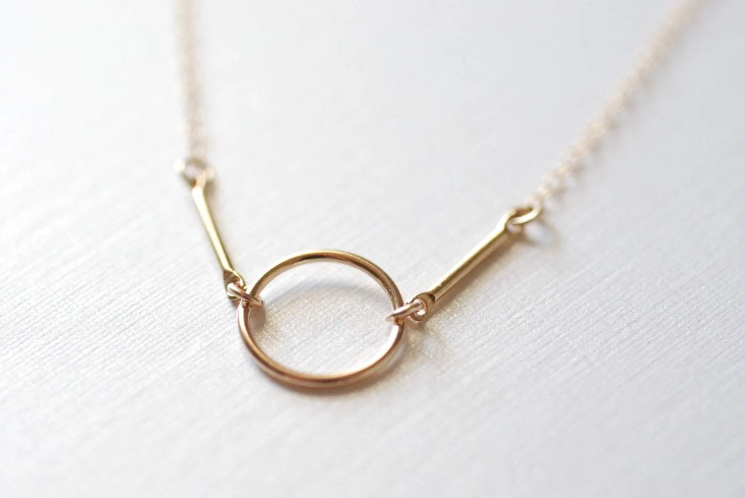 Wholesale Gold Karma Necklace, Karma Necklace, Dainty Circle necklace, 14k Gold Fill or Sterling Silver, Delicate Chain Circle Necklace