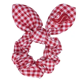 ZooZatz WSU Cougars plaid hair scrunchie with bow